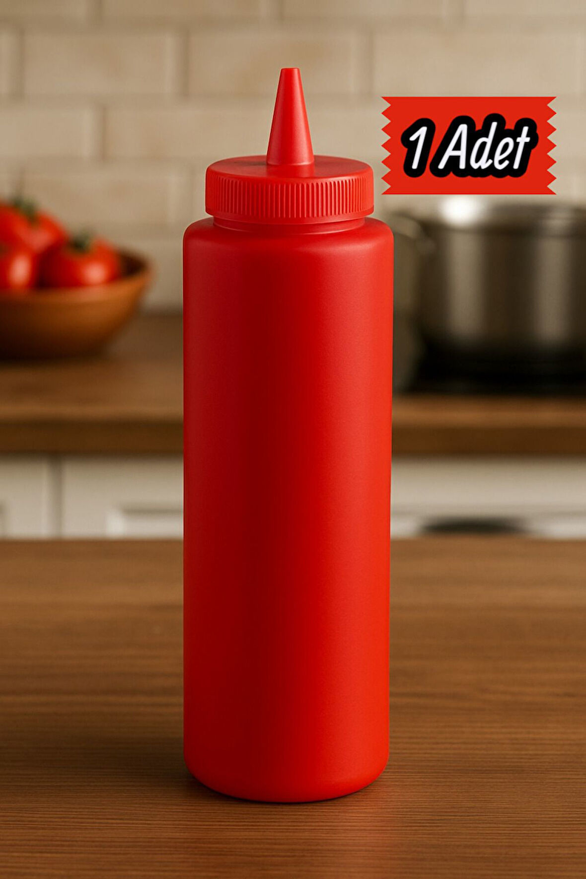 1 Adet - 500 ML. FİŞEK SOSLUK YAĞDANLIK KIRMIZI KETÇAP MAYONEZ SIKMA ŞİŞE SOS VE YAĞ DAĞITICILARI