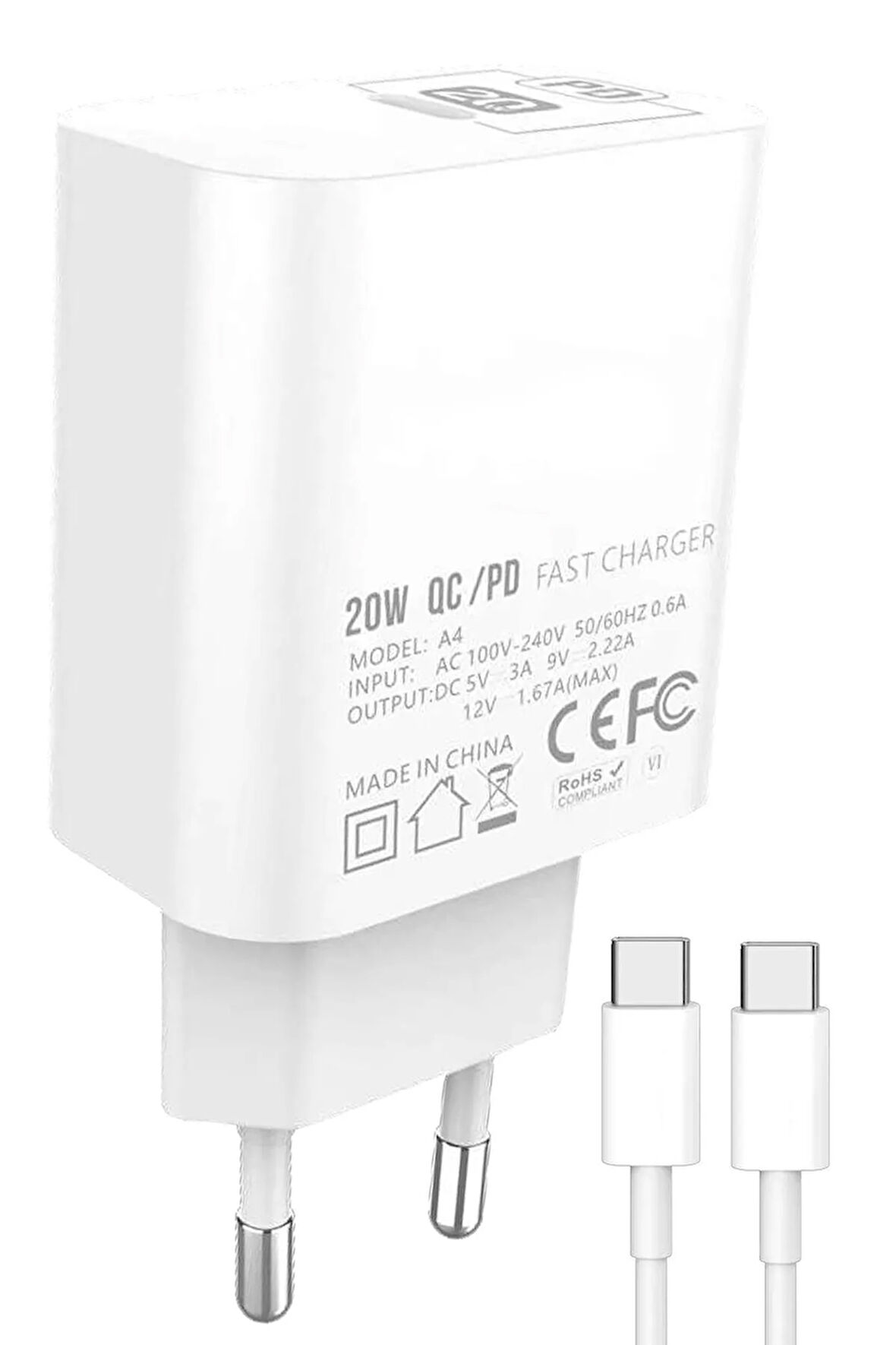 For Galaxy S9 Plus Şarj Aleti PD20W Hızlı Şarj - GR-A4T