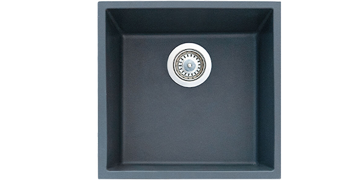 Gradde Antrasit Tek Göz 40X40 Cm T.Altı,Üstü,Sıfır Granit Evye Gr40