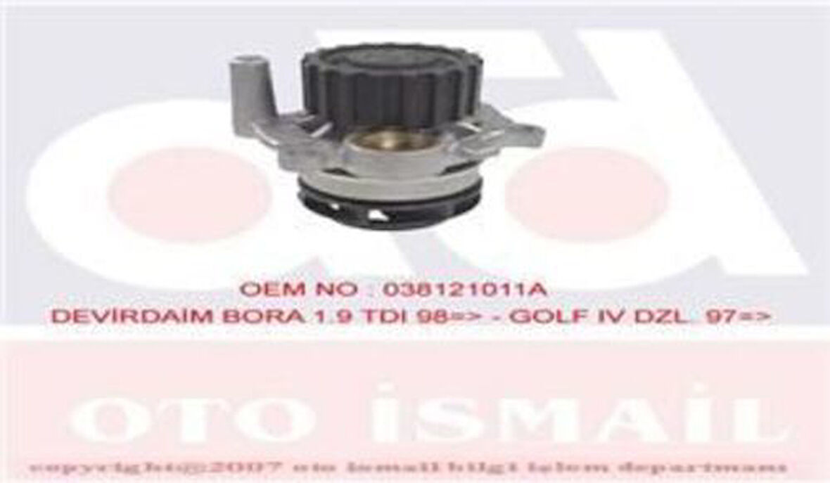 Graf PA731 Devirdaim Bora 98-01 Golf IV-Caddy II-Octavia-Toledo-Leon-Ibiza III-Cordoba 99-02 1.9SDI-TDI 038121011A