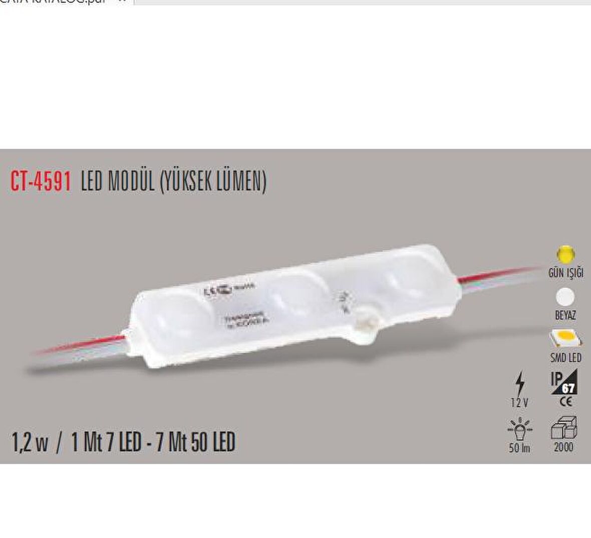 CT-4591 1,2W G.IŞIĞI MODÜL LED (10ADET) CATA