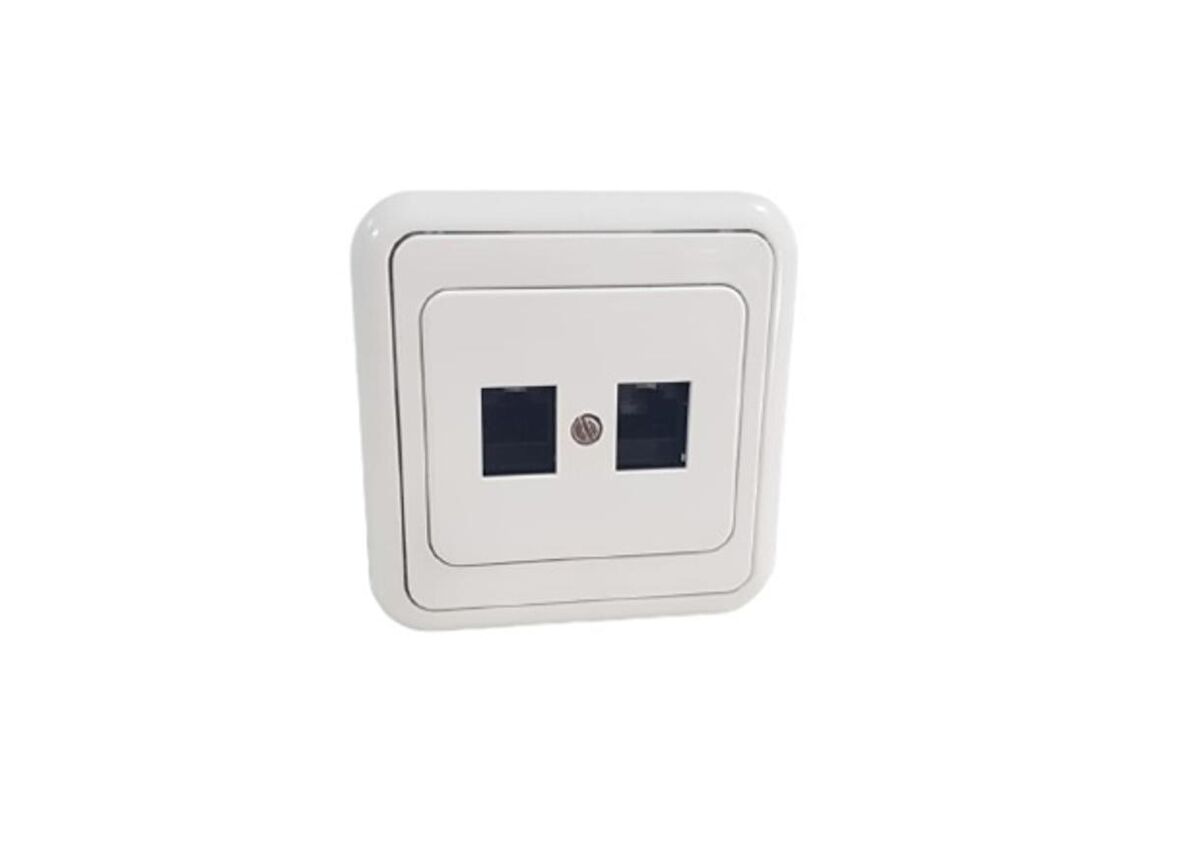 KÖŞK 2XRJ45 PRİZ CAT5 BEYAZ (10ADET) METESAN