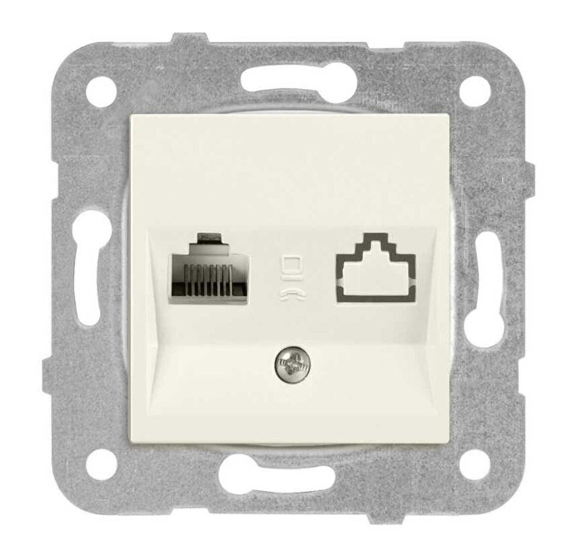 KARRE KREM 1RJ45 DATA PRİZİ VİKO