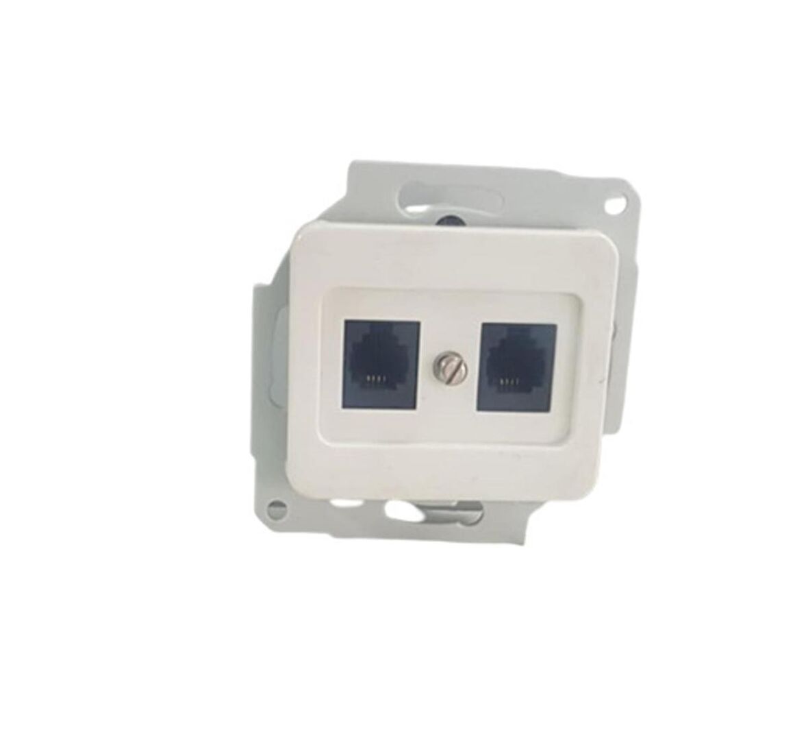 KELEBEK BEYAZ 2XRJ11 TELEFON PRİZ METESAN