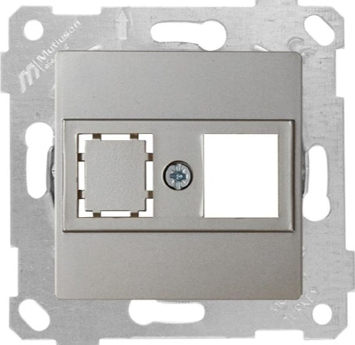 RİTA TİTANYUM MEK+TUŞ 1RJ45 (KON.SÜZ)DATA PRİZİ MUTLUSAN