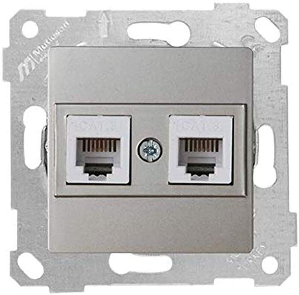 RİTA TİTANYUM MEK+TUŞ 1RJ12 TEL.PRİZİ (6ADET) MUTLUSAN