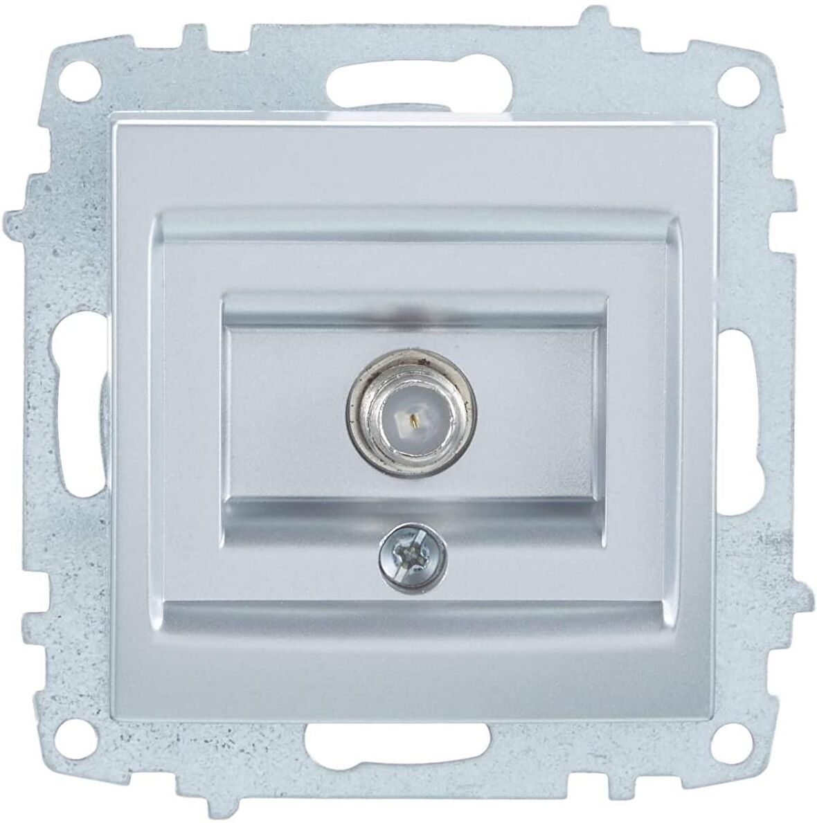 ZENA MEK.METALİK GRİ UYDU PRİZİ (F KON.) ELBİ