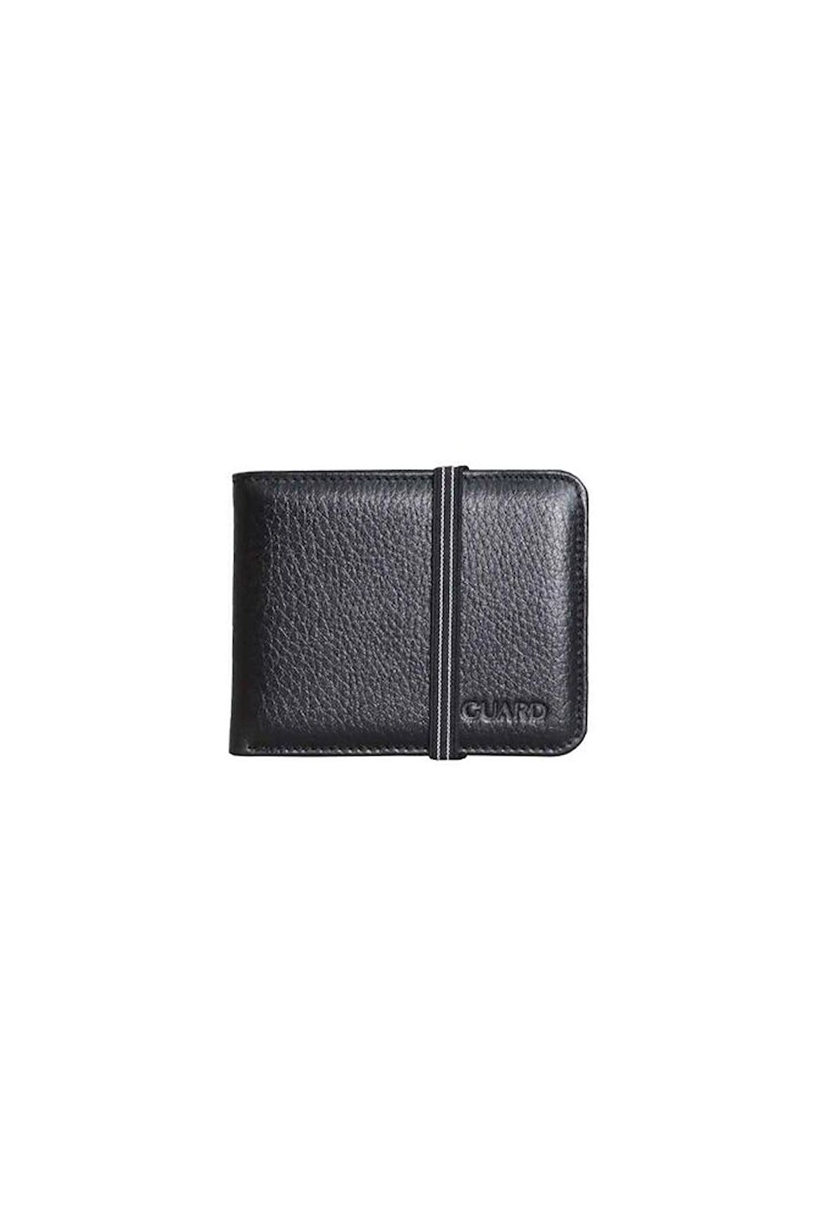 Guard Lastikli Spor Hakiki Deri Siyah Cüzdan - GRD2403XW22532