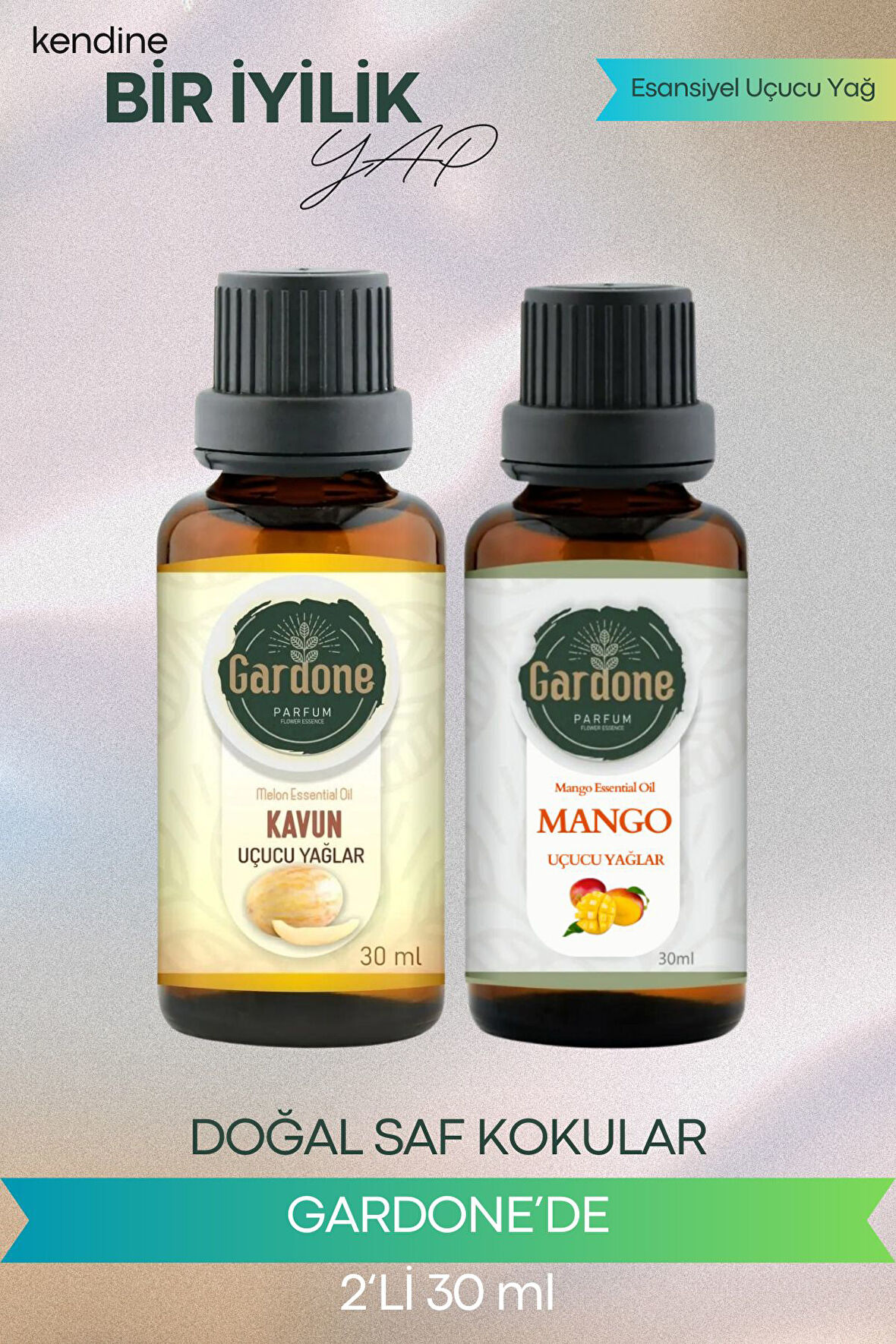 Kavun + Mango (Oda Kokusu Aroma Terapi Buhurdanlık/Difüzör Yağı) Set 2 Adet x 30 ml