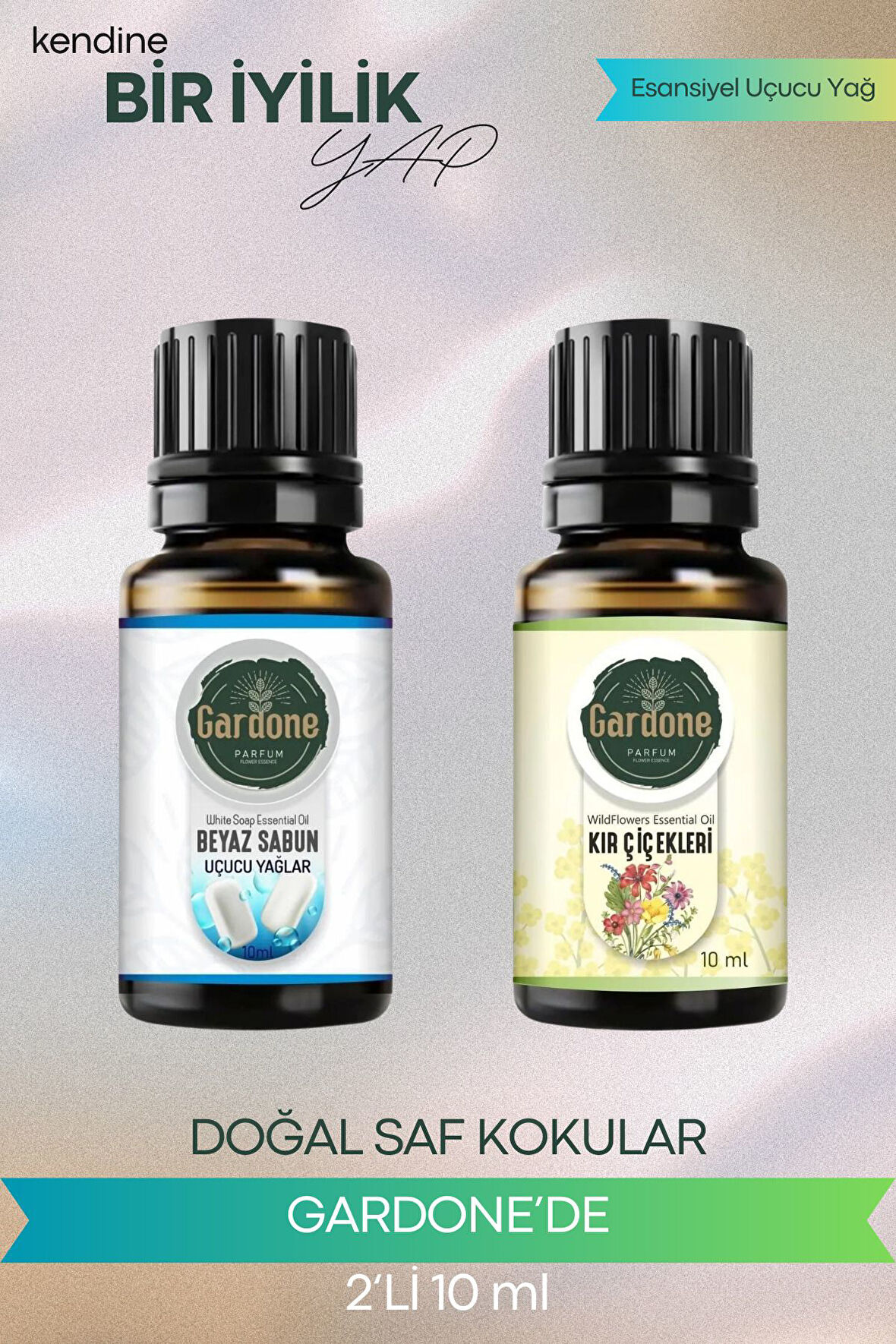 Kır Çiçekleri + Beyaz Sabun (Oda Kokusu Aroma Terapi Buhurdanlık/Difüzör Yağı) Set 2 Adet x 10 ml