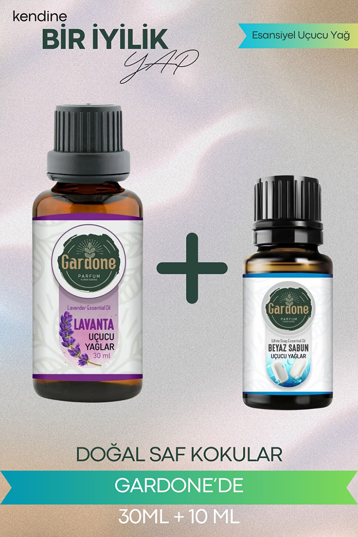 Lavanta 30 ml + Beyaz Sabun 10 ml (Oda Kokusu Aroma Terapi Buhurdanlık/Difüzör Yağı) Set 2 Adet