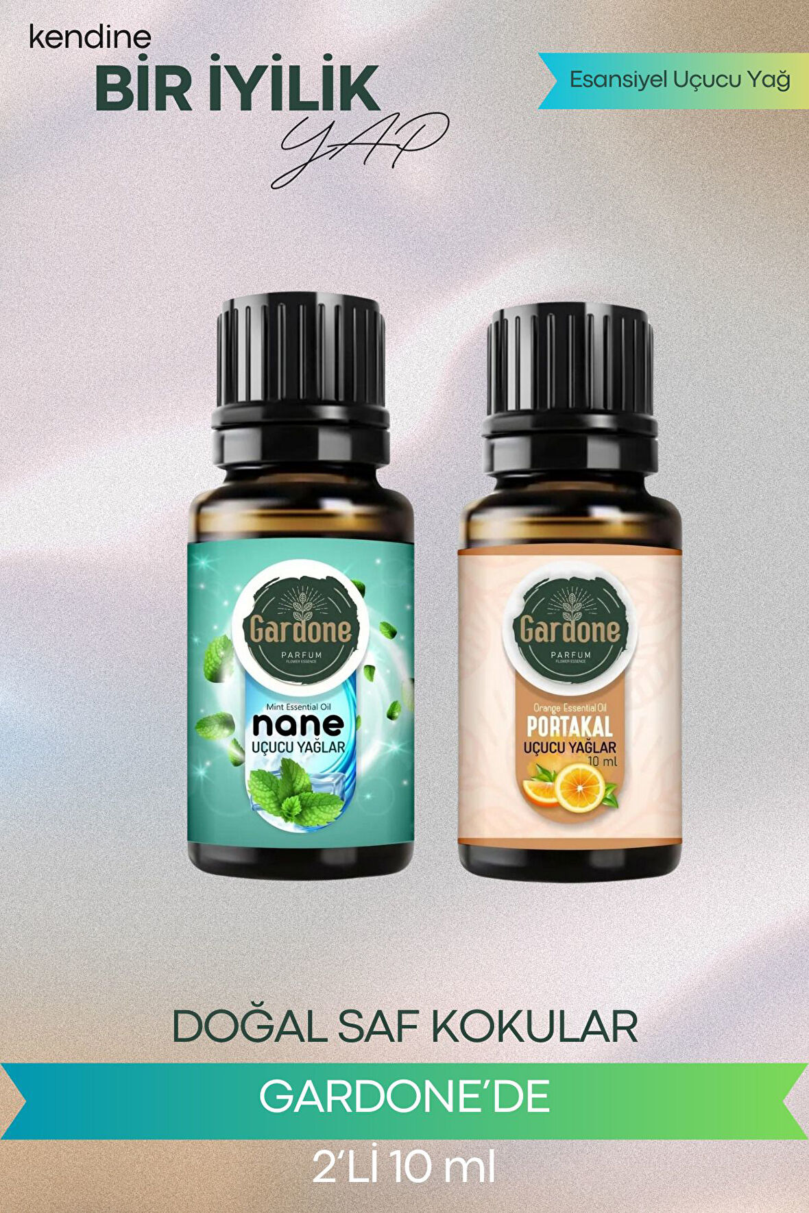 Nane + Portakal (Oda Kokusu Aroma Terapi Buhurdanlık/Difüzör Yağı) Set 2 Adet x 10 ml