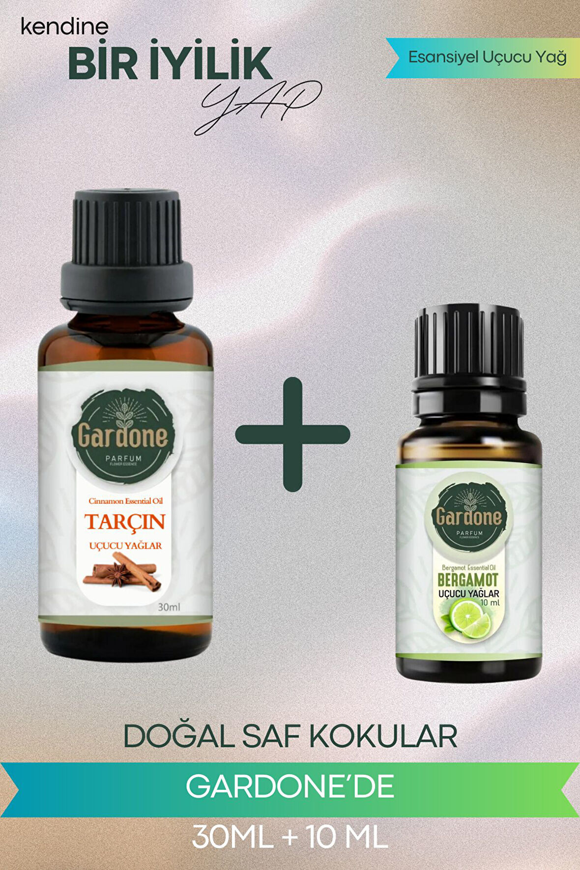 Tarçın 30 ml + Bergamot 10 ml (Oda Kokusu Aroma Terapi Buhurdanlık/Difüzör Yağı) Set 2 Adet