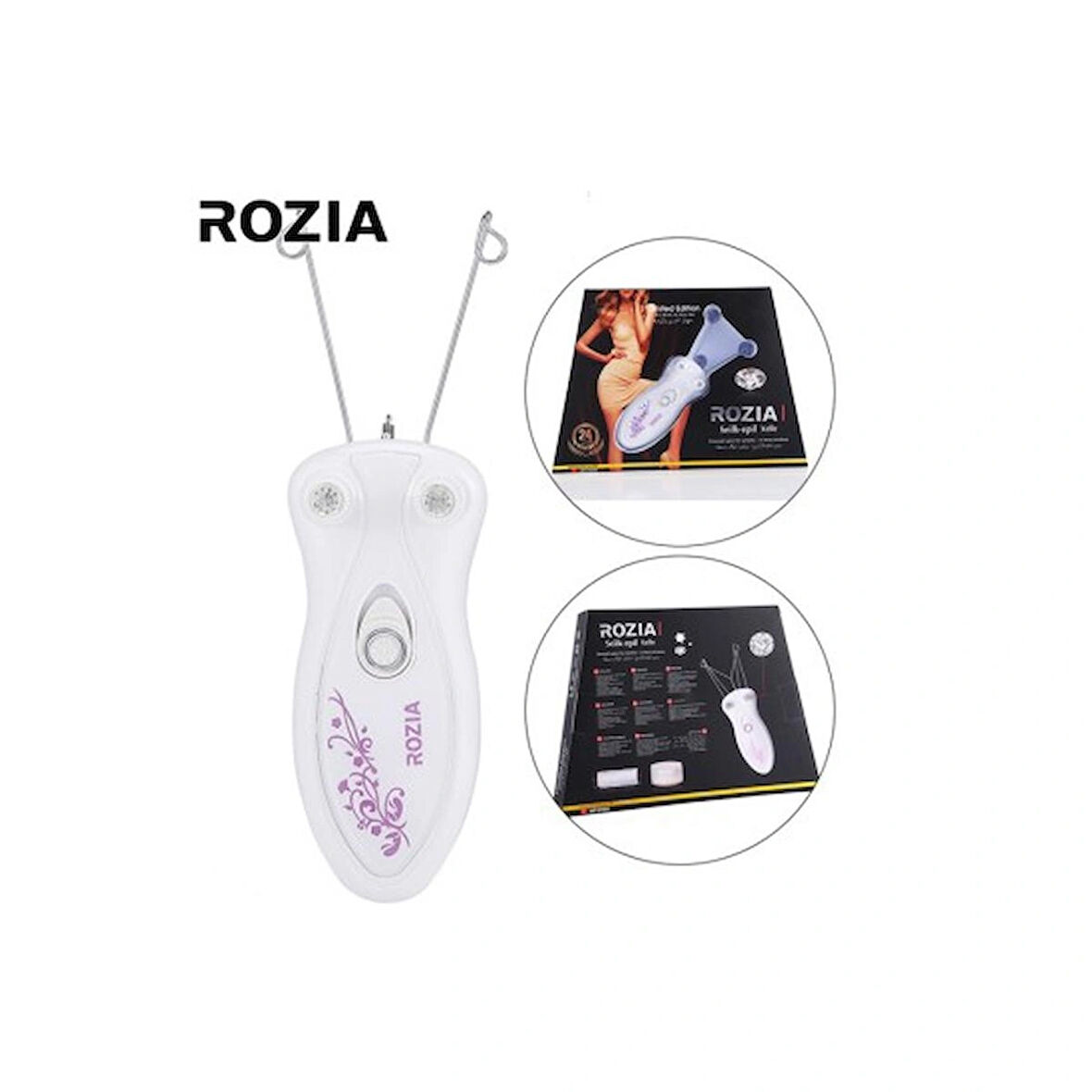 (GÜRDAMUR TİCARET) Rozia Profesyonel Epilatör İpli Tüy Alma Makinesi Epilasyon Aleti