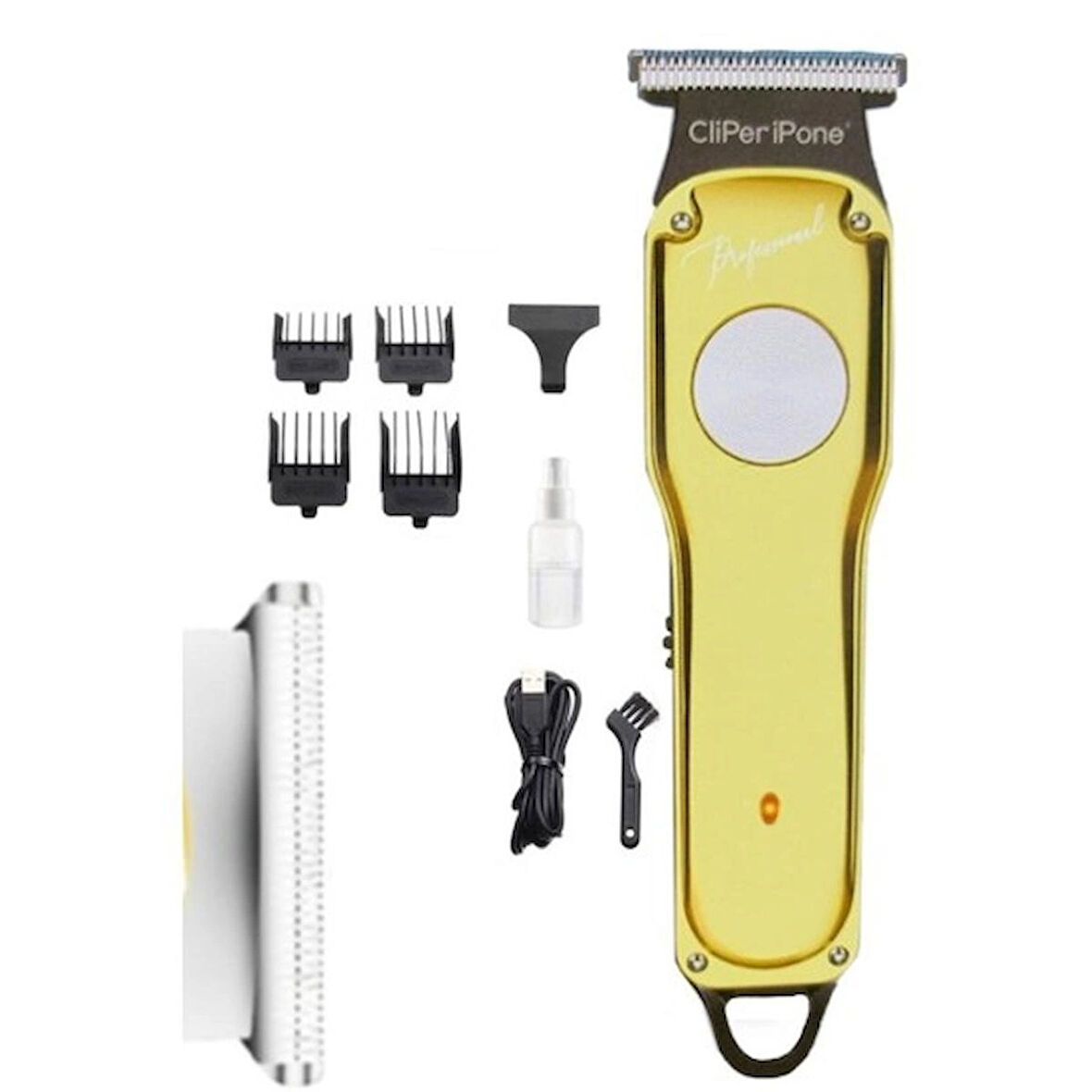 (Gürdamur Ticaret) Profesyonel Usb Şarjlı Berber Tıraş Makinesi Saç Sakal Tıraş Makinesi Erkek Bakım Seti 85