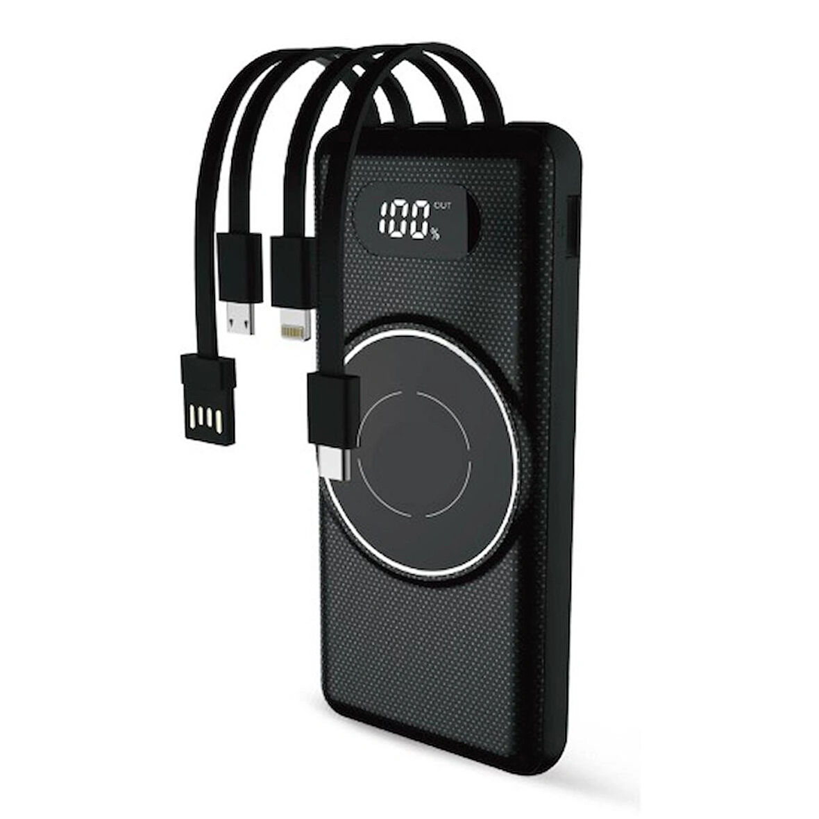 (GÜRDAMUR TİCARET) 10.000 mAh Taşınabilir Hızlı Şarj Aleti/Wireless Powerbank W01