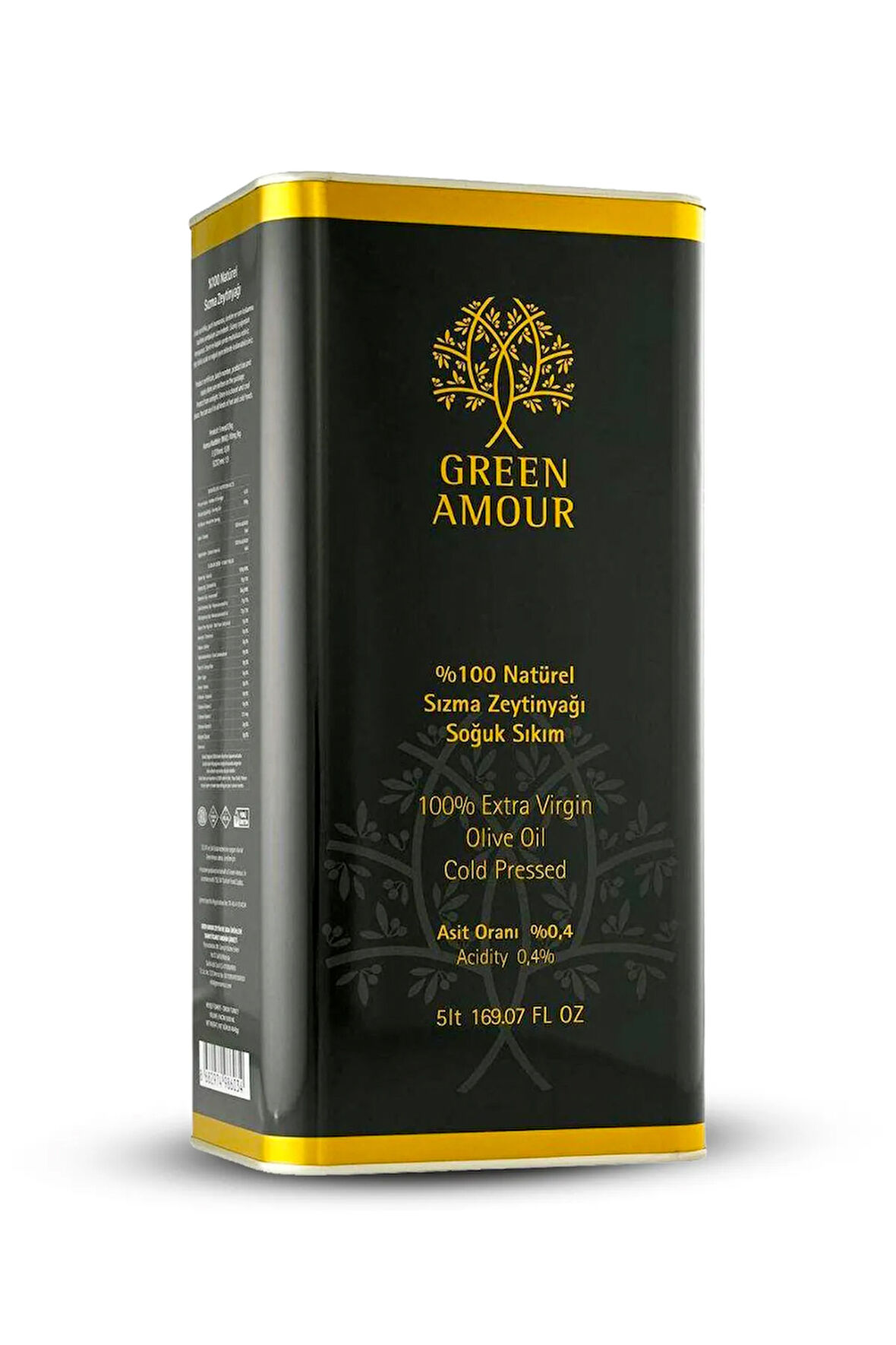 Green Amour Soğuk Sıkım 0,3 Asit 5LT %100 Natürel Sızma Zeytinyağı