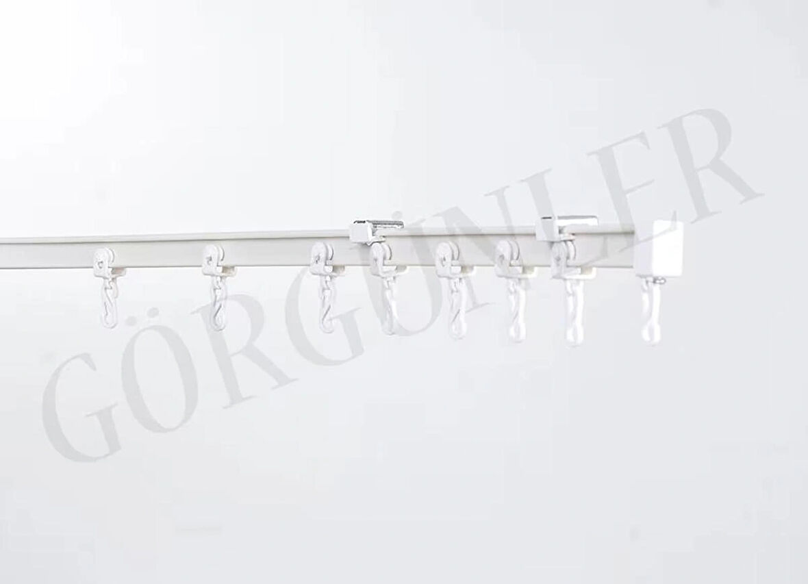 GÖRGÜNLER Esnek Oryantal Kıvrılıp Bükülen Perde Rayı Korniş 6 Metre