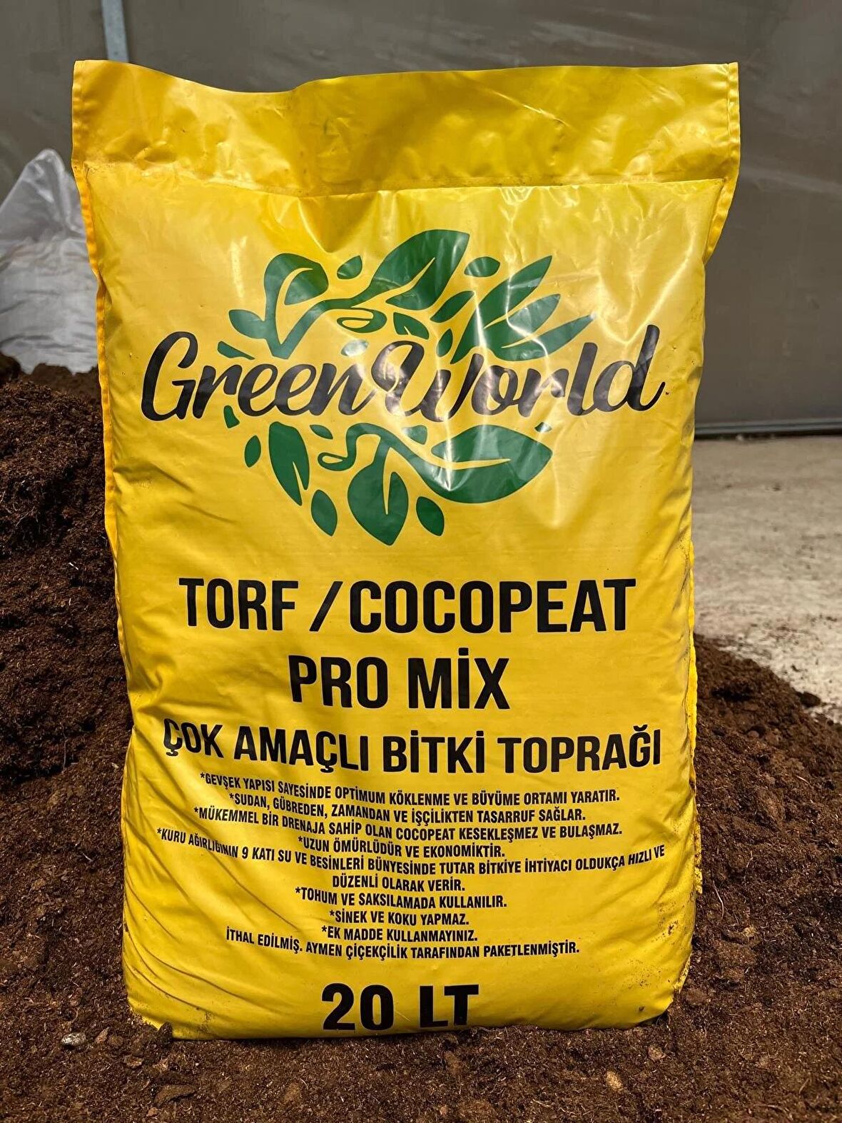 20 Litre İthal Çok Amaçlı Bitki Toprağı Torf Cocopeat Pro Mix - Kokopit Özel Karışım Saksı Harcı