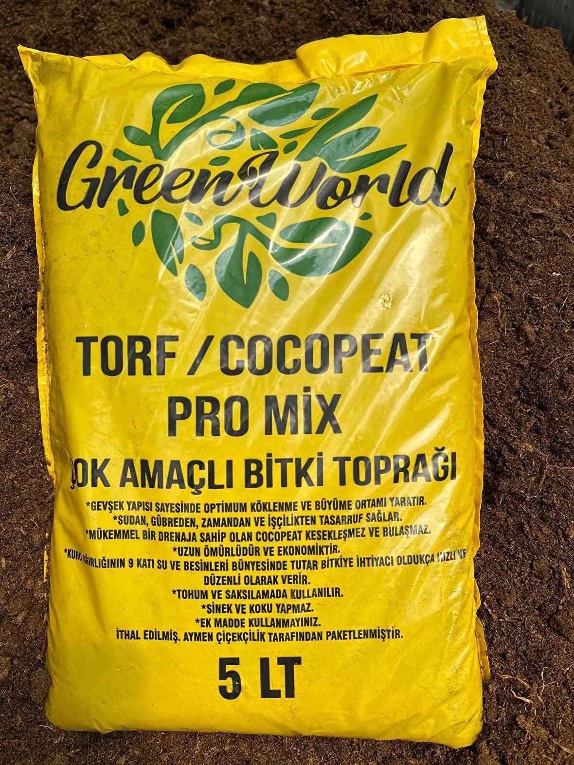 5 Litre İthal Çok Amaçlı Bitki Toprağı Torf Cocopeat Pro Mix - Torf Kokopit Özel Karışım Saksı Harcı