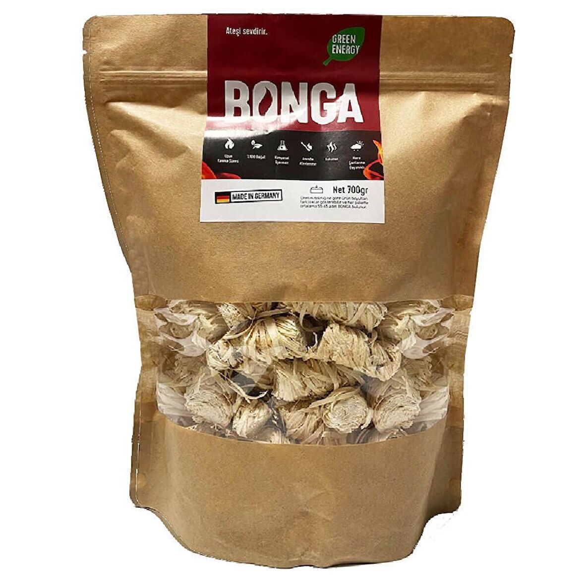 BONGA Odun Yünü Tutuşturucu 700 Gr. / 50 Adet