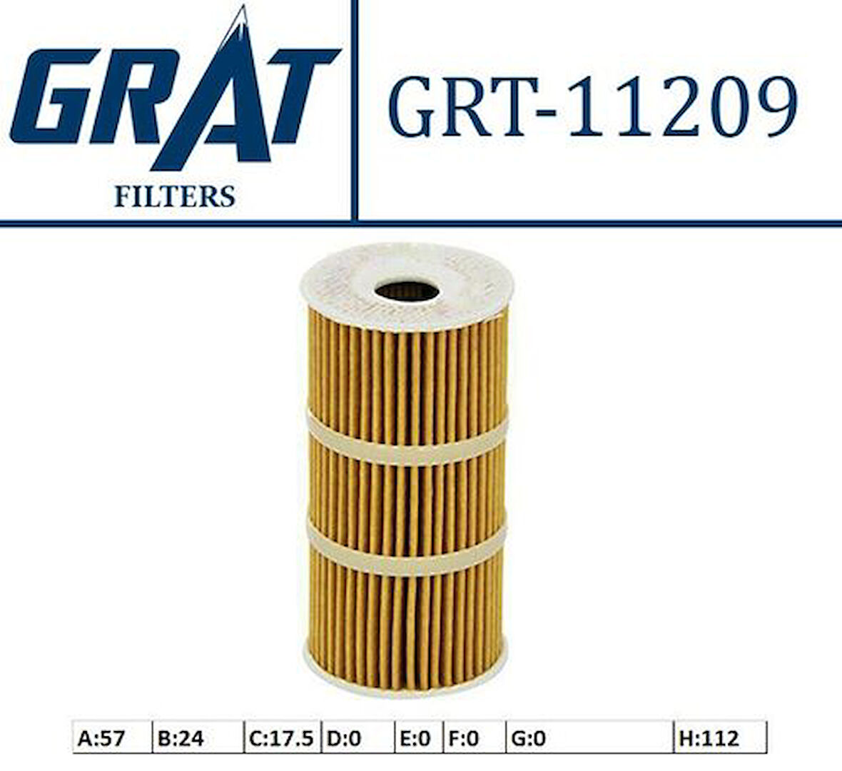 Grat 11209 Yağ Filtresi Om622-626 Master III 2.3 Dcı 10-Megane Iıı-Trafıc Iıı-Movano 2.3 Cdtı 10-Nıssan Qashqaı 1.6 Dcı 11>-X-Traıl 1.6-2.0 Dcı 14>-Navara 2.3 Dcı 15>-Scenıc 11>-Talısman 15>-Kadjar 15> Om622-Om625