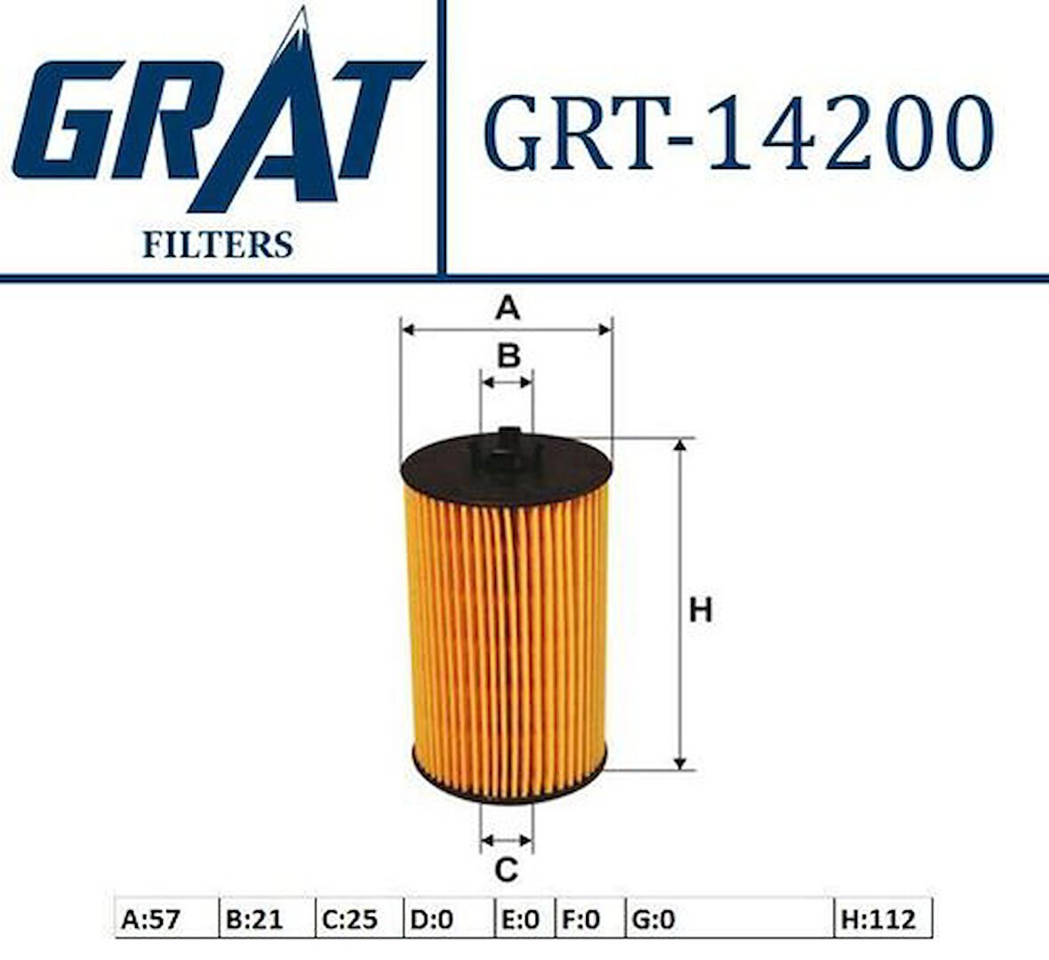 Grat 14200 Yağ Filtresi Astra H 1.2 1.4 1.6-Astra J 09-1.4-1.6-Astra K-Corsa C-D-E 1.0 1.2 1.4-Vectra C 1.8-Insıgnıa-Merıva 06-Mokka 12-Zafıra 12-Chevrolet Cruze 09>12-Aveo 09-1.2-1.4-T300 2011>