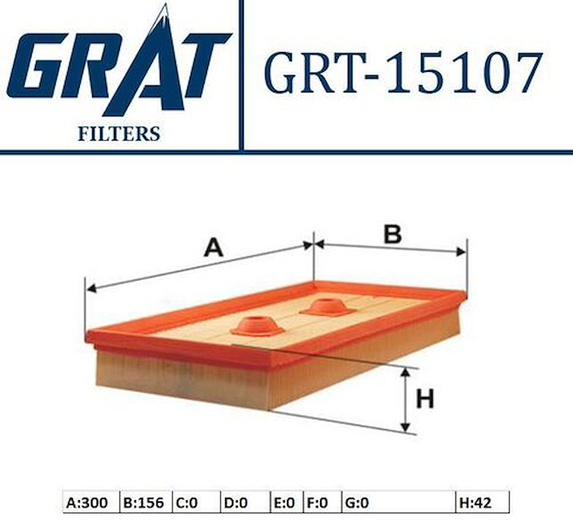 Grat 15107 Hava Filtresi Volkswagen Golf 04-09 Passat 06-11 A3 04-08 Octavia 04-08 Bag-Blp-Blf 03C129620B