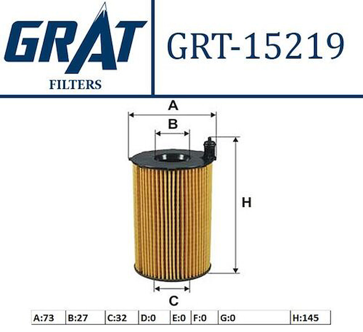 Grat 15219 Yağ Filtresi A7 3.0 TDI 10-A8 3.0 TDI 10-Q7 3.0 Tdı-Vw Touareg-Porsche Cayenne 10