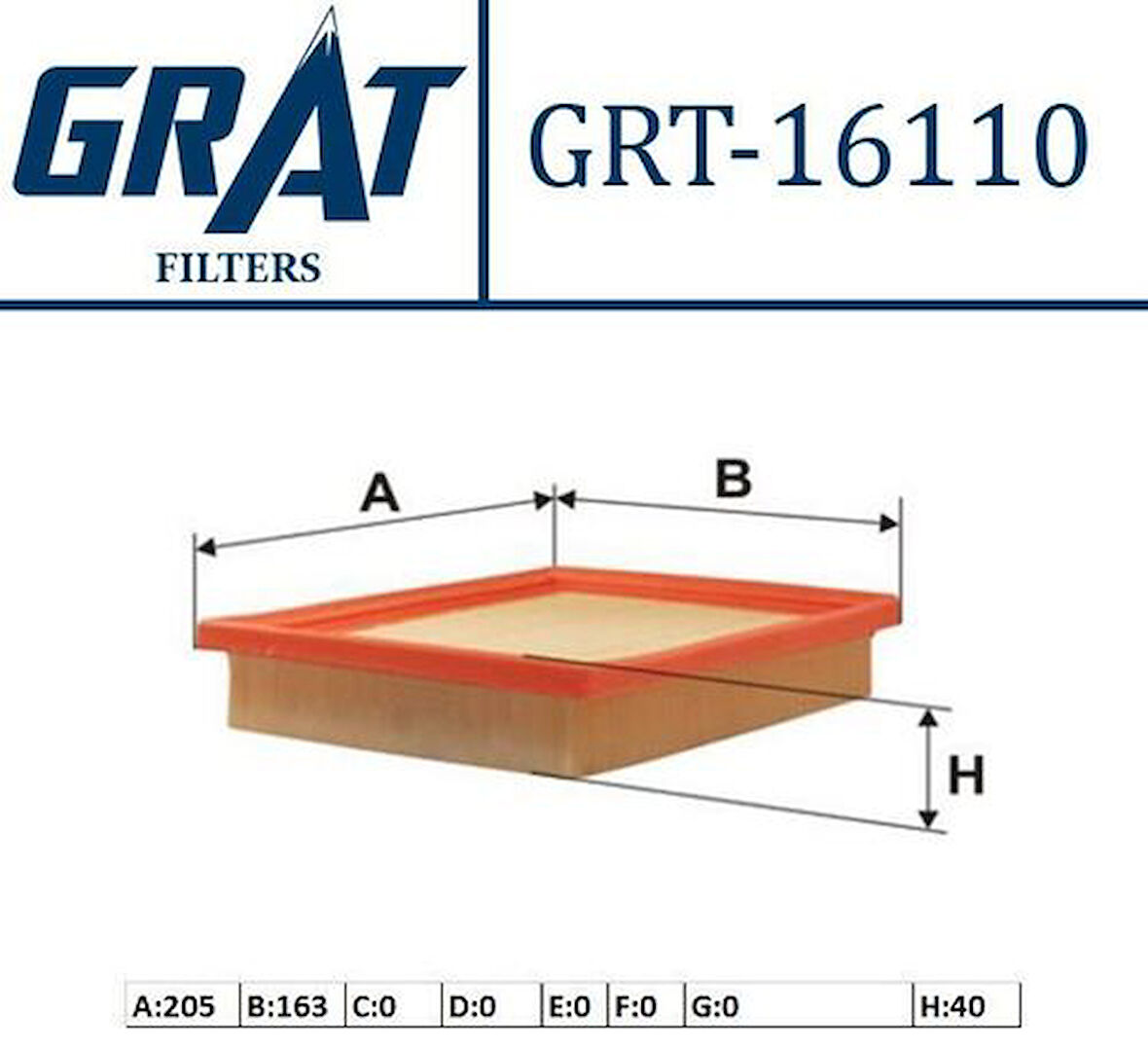 Grat 16110 Hava Filtresi Accent 95>00 1.2