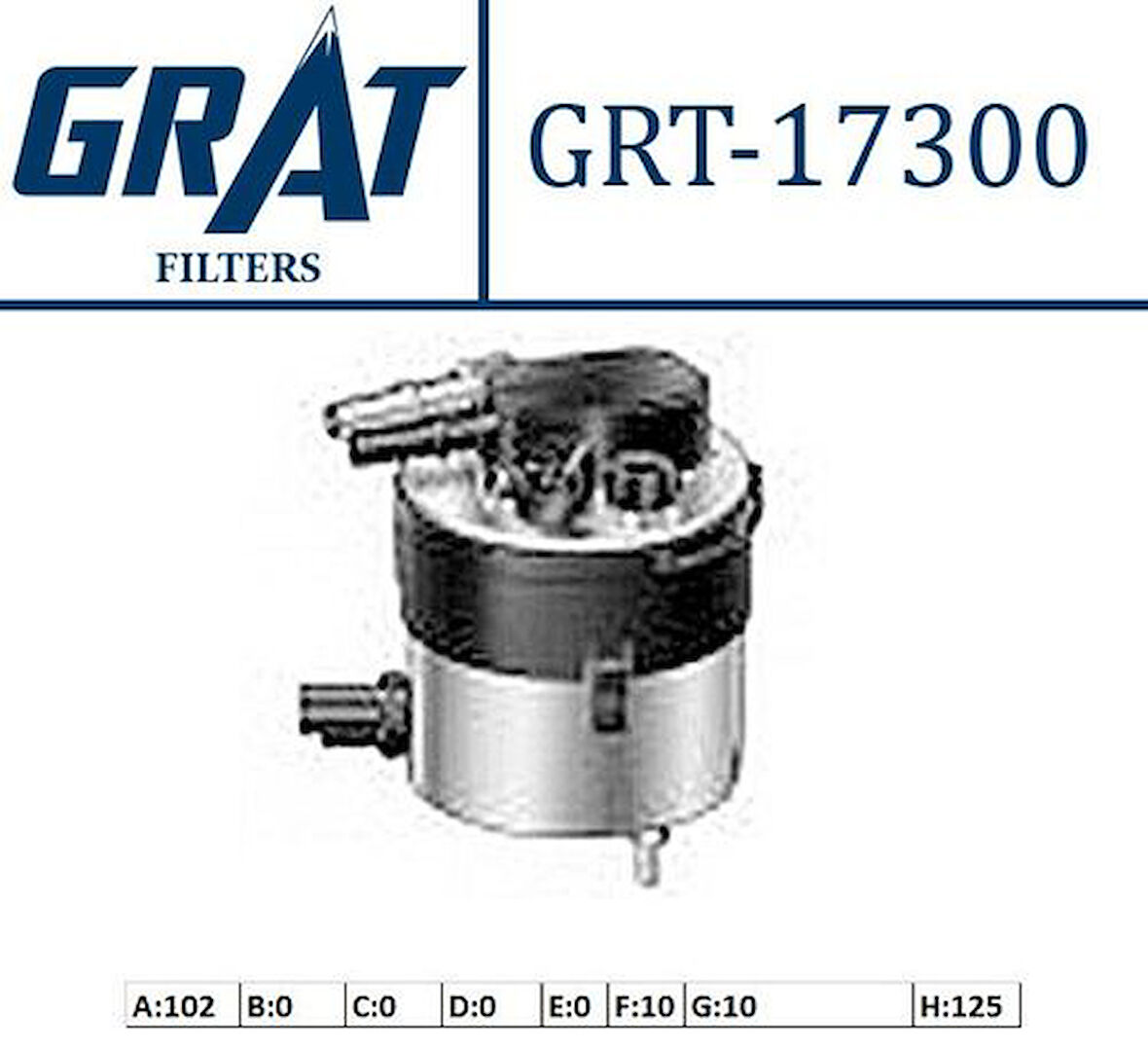 Grat 17300 Yakıt Filtre Focus C-Max 1.6 T DCI 04-Volvo S40-V50-C30-S60-S80-V70 D4164T 06-10 5M5Q9155AA