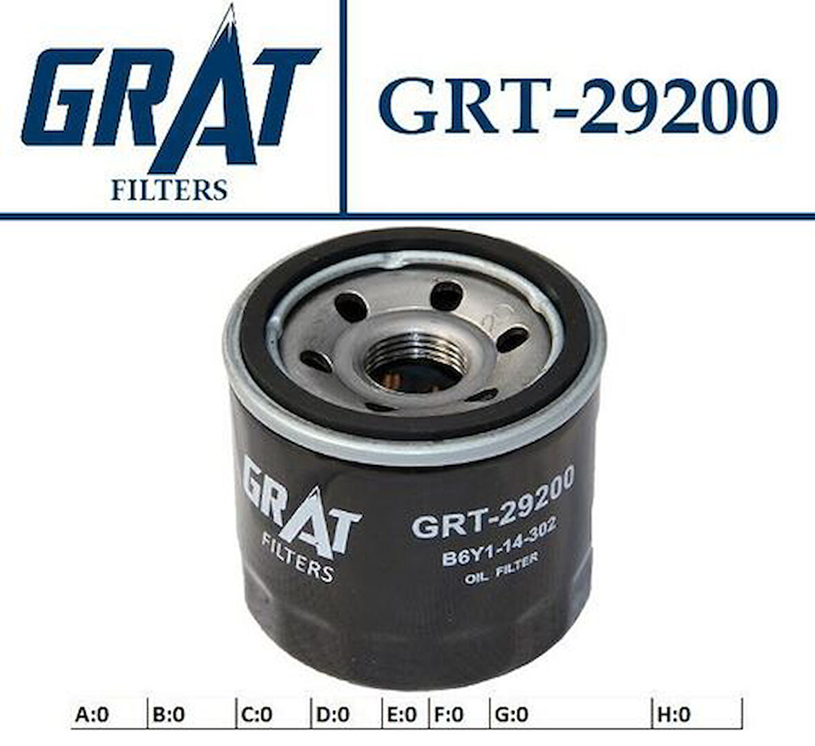 Grat 29200 Yağ Filtresi Mazda 323 90>02-626 88-02-Cx3-Cx5-3 04> Prıde 90>-Rıo 00>-Sephıa 95>-Shuma-Nıssan Juke 10-Mıcra 12-1.2-Note 13-1.2-Xtraıl 02-14-Maxıma-Qashqaı 07-Qashqaı 14-Benzin-Prımera 03>