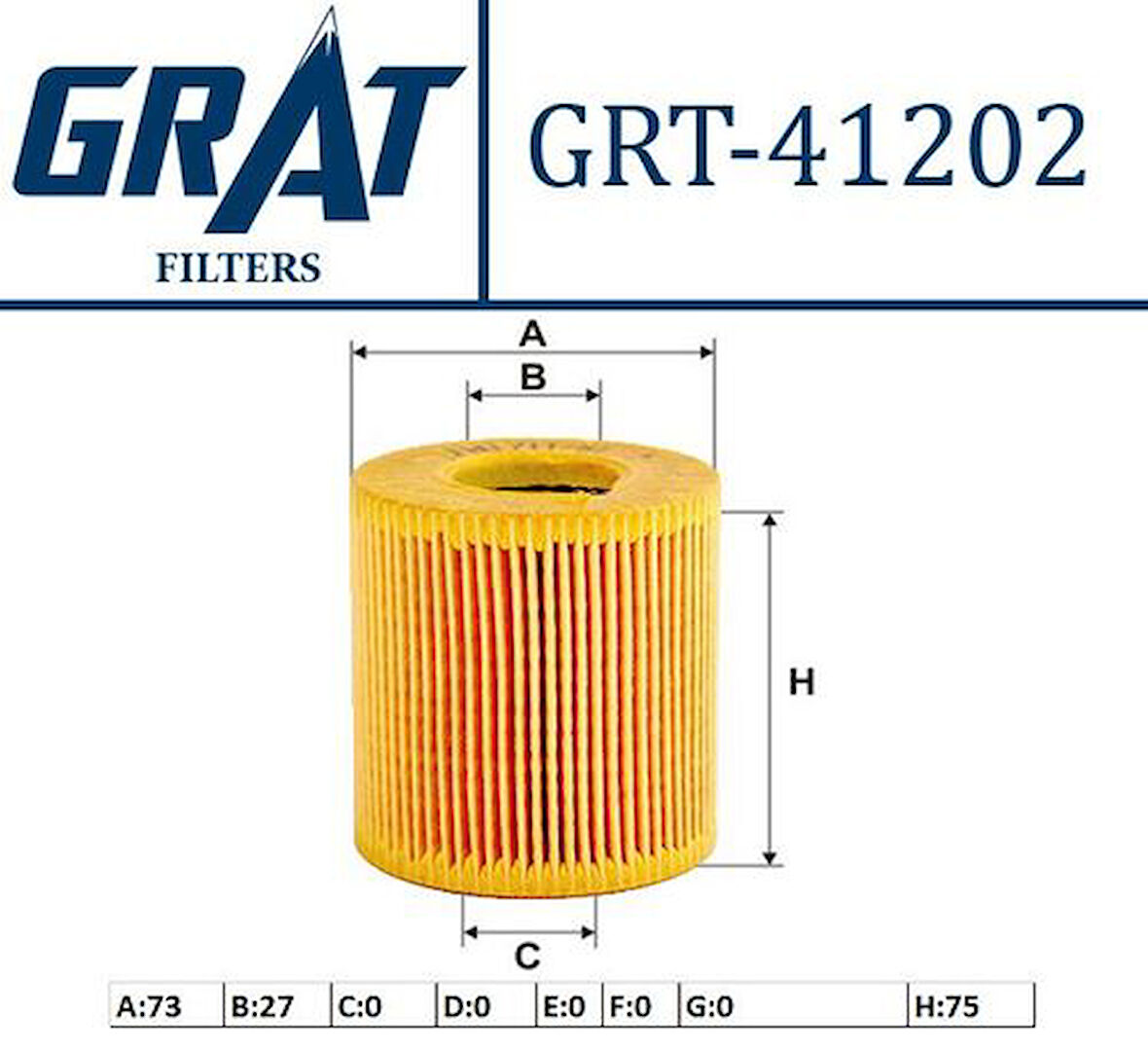 Grat 41202 Yağ Filtresi Nıssan D23 Skystar 03>11 Yd25-Xtraıl 01>07 2.2 Dcı Elaman Tıp