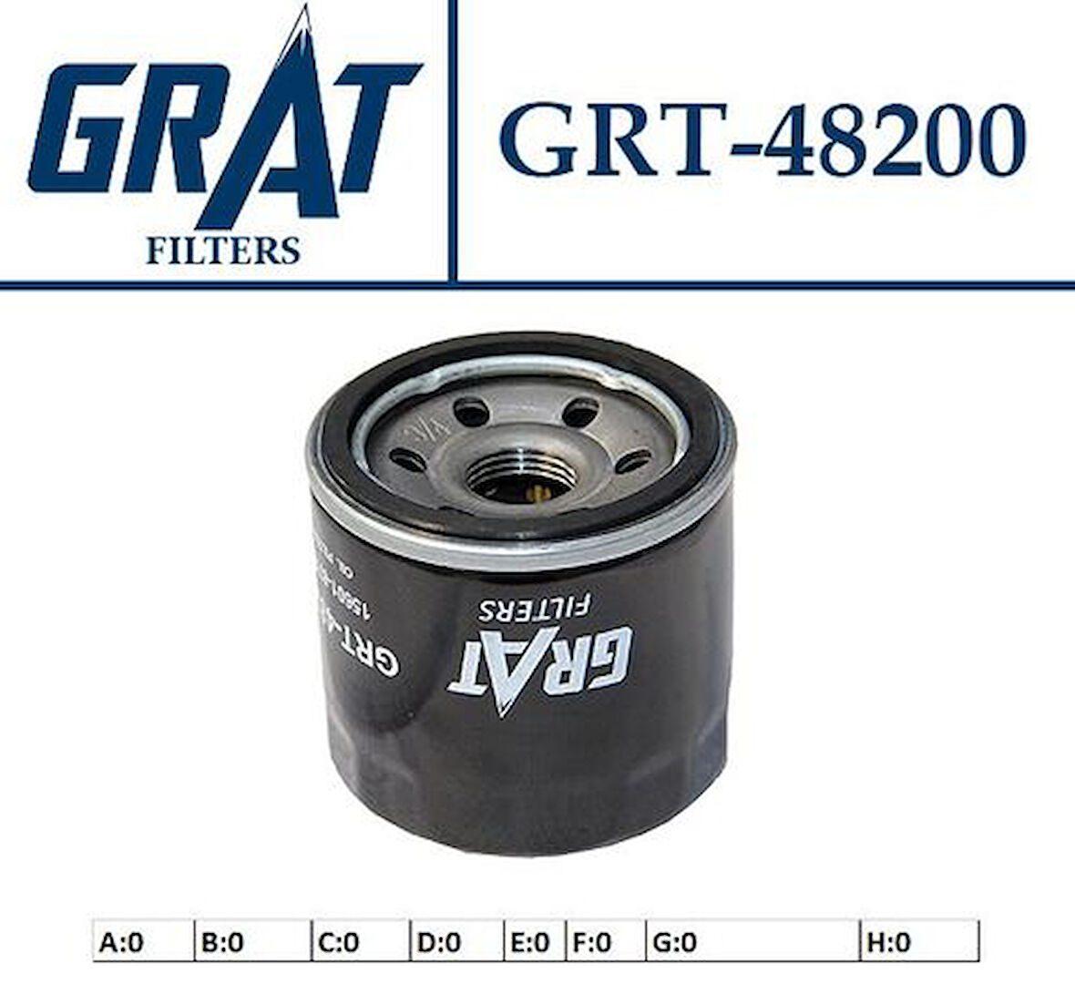 Grat 48200 Yağ Filtresi Daıhatsu Applause-Cuore 03-0.9-1.0-Sırıon 00-05-Yrv 02-Terıos 98-1.3-Feroza 94>96 1.6-Hıjet-Suzukı Alto-Carry-Swıft-Baleno-Splash-Samuraı