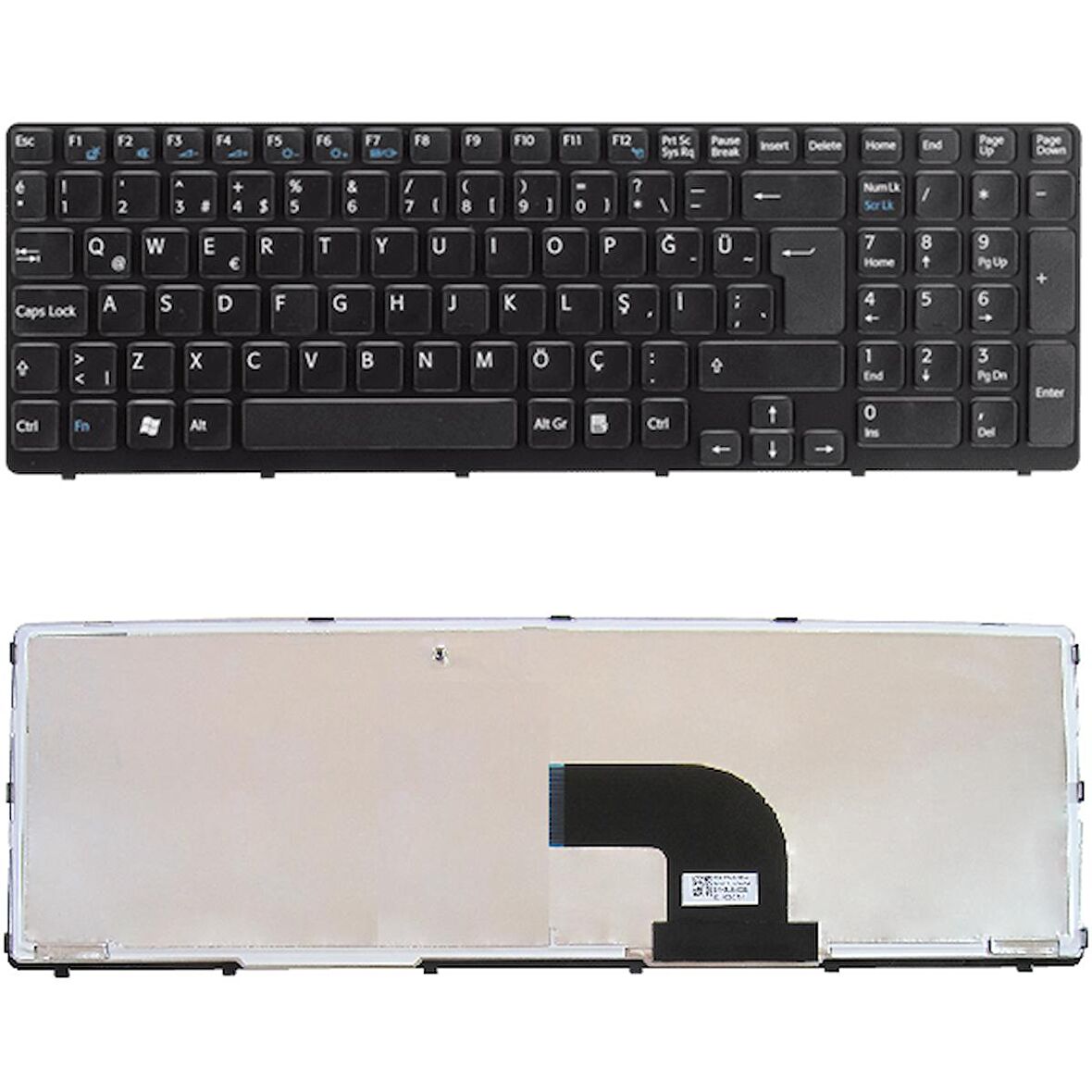 Sony 9Z.N6CBW.K01, 9Z.N6CSQ.G1D Uyumlu Klavye Tuş Takımı Siyah TR