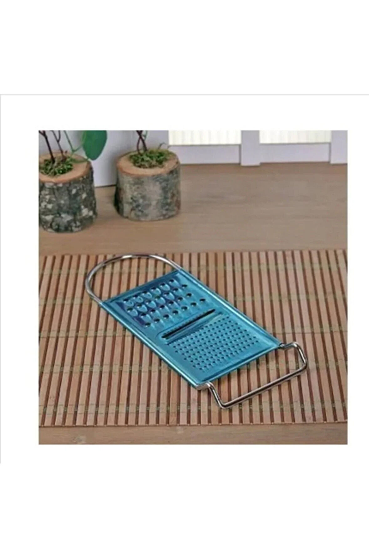 Metal Saplı Mavi Çok Fonksiyonlu Düz Rende-çok Amaçlı Pratik El Rendesi