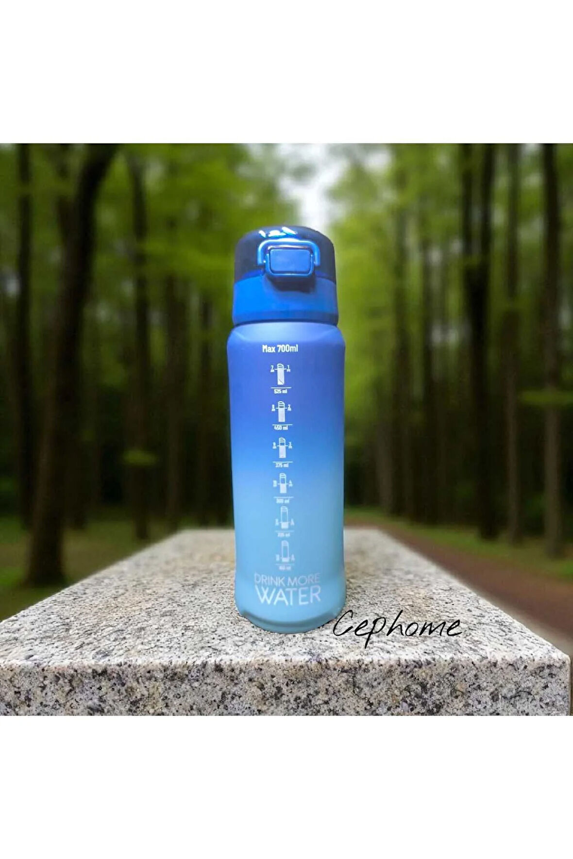 PARADİSE Çift Renkli 700 ml Sızdırmaz pipetsiz ip tutmaçlı Büyük Model Su Şişesi