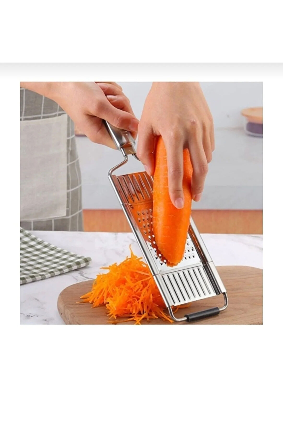 Paslanmaz Çelik Profesyonel 3 Bıçaklı Çok Dilimleyici Rende