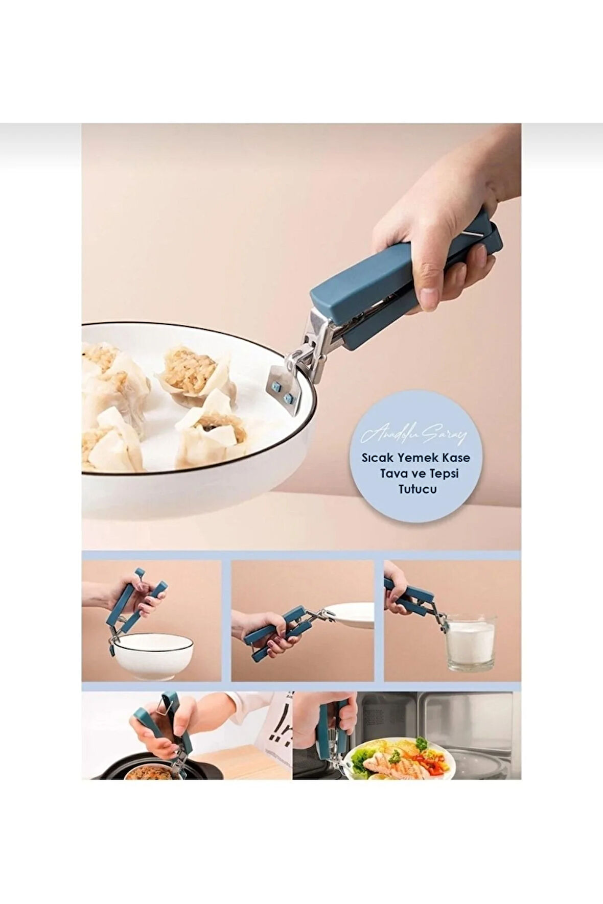 Pratik Sıcak Yemek Tepsi Tava Maşa Kolu Tutucu - Tava Tutucu Mutfak