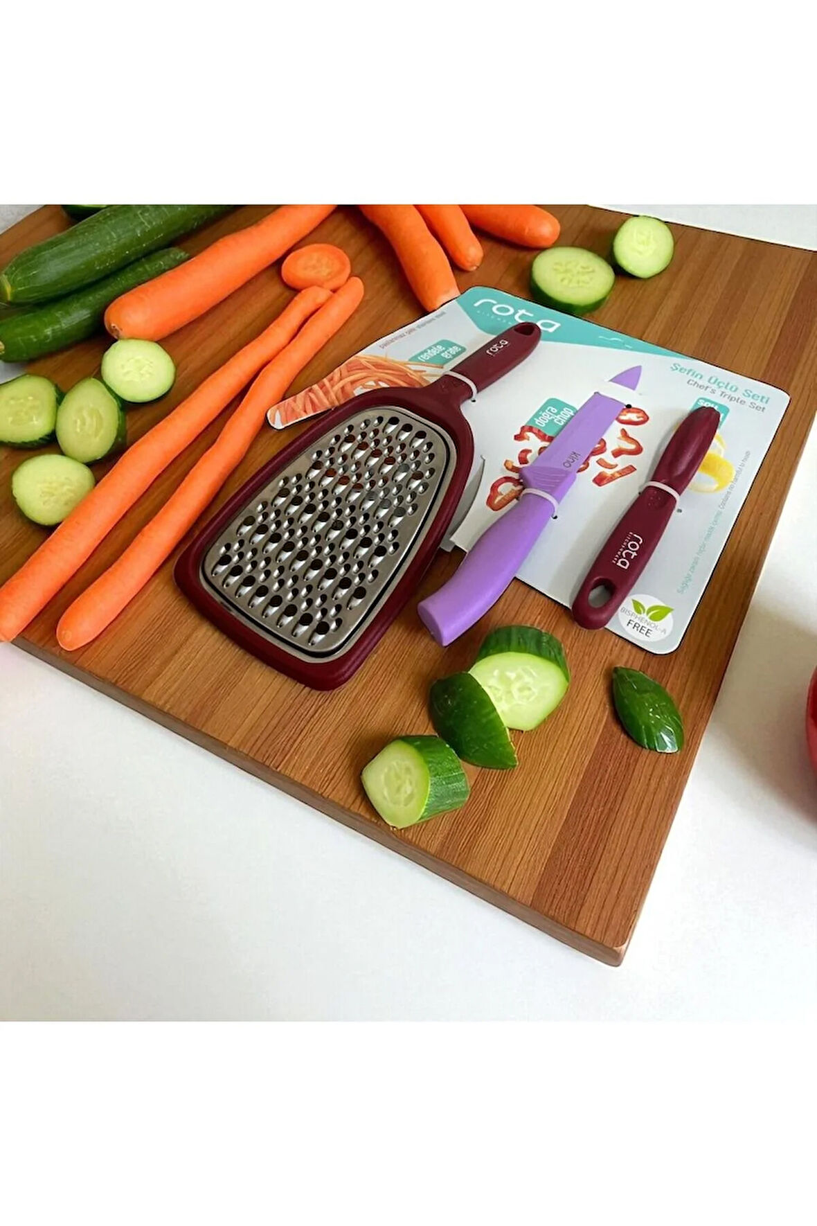 ChefMaster 3’lü Rende & Bıçak & Soyacak seti