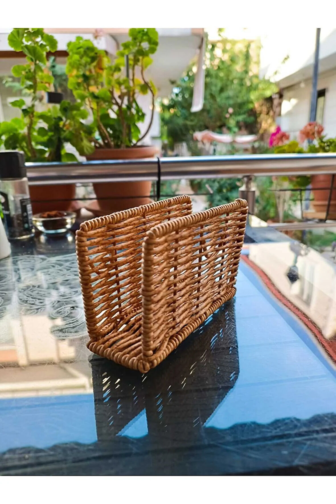 Kare Hasır Peçetelik sık dokuma şık tasarım sofra peçetelik