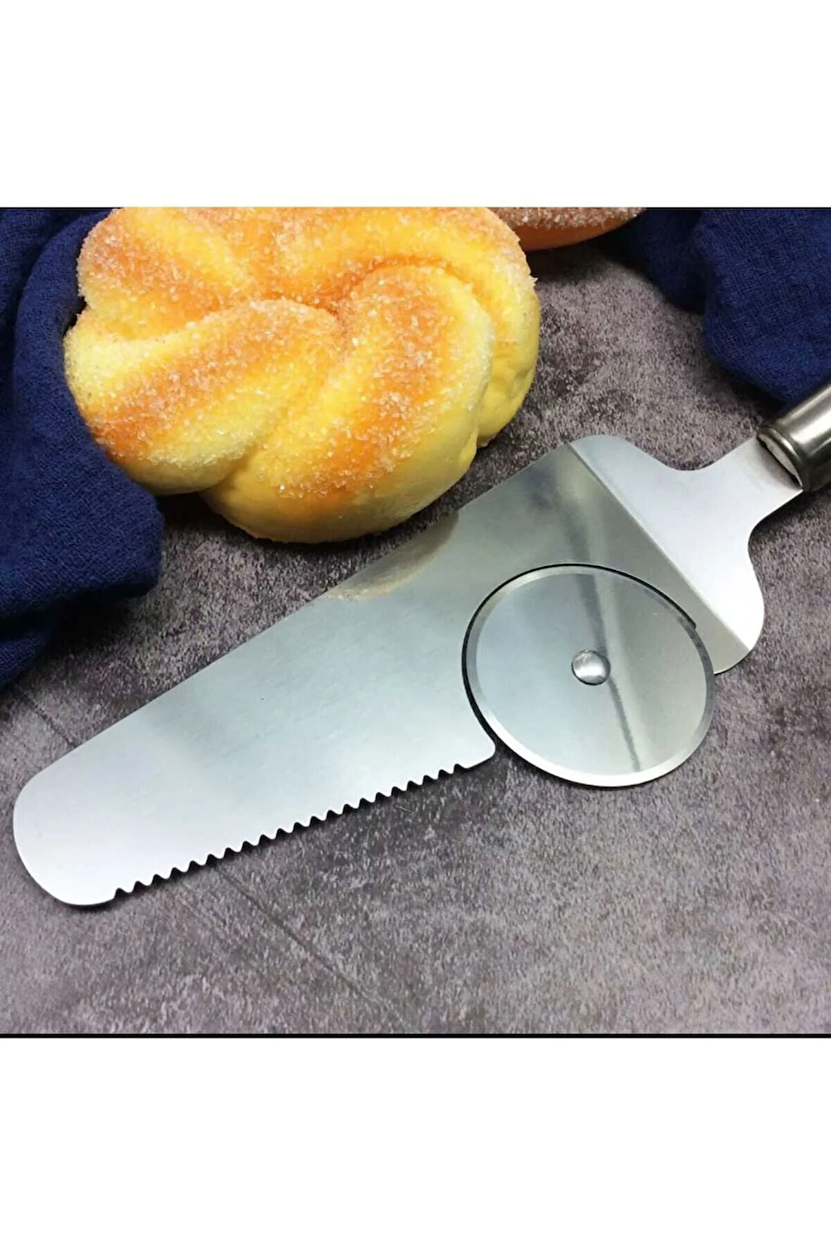 Victoria Pizza Spatula SERVİS KESİCİ BİR ARADA paslanmaz çelik