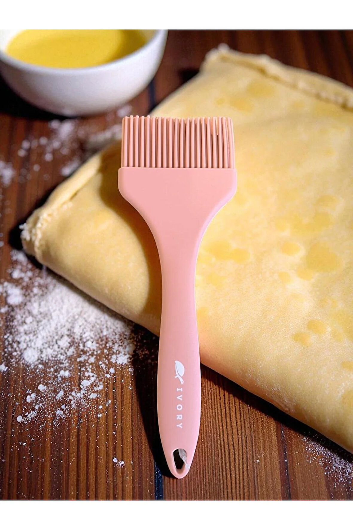 BLACKSERİES Premium Silikon Yumurta & Sos Fırçası TOZPEMBE