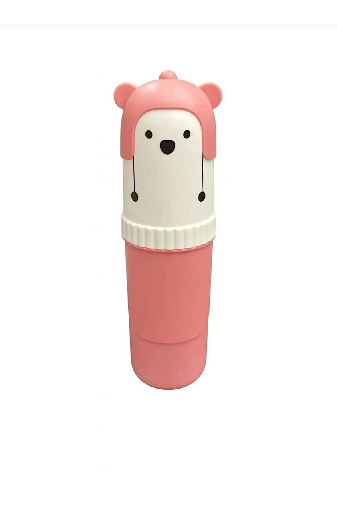 ayı figürlü kalemlik seti 4 lü set sert plastik çok amaçlı organizer kalemlik