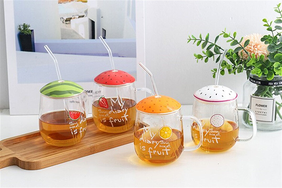 Cam Pipetli Kupa  Yeşil 420 ML