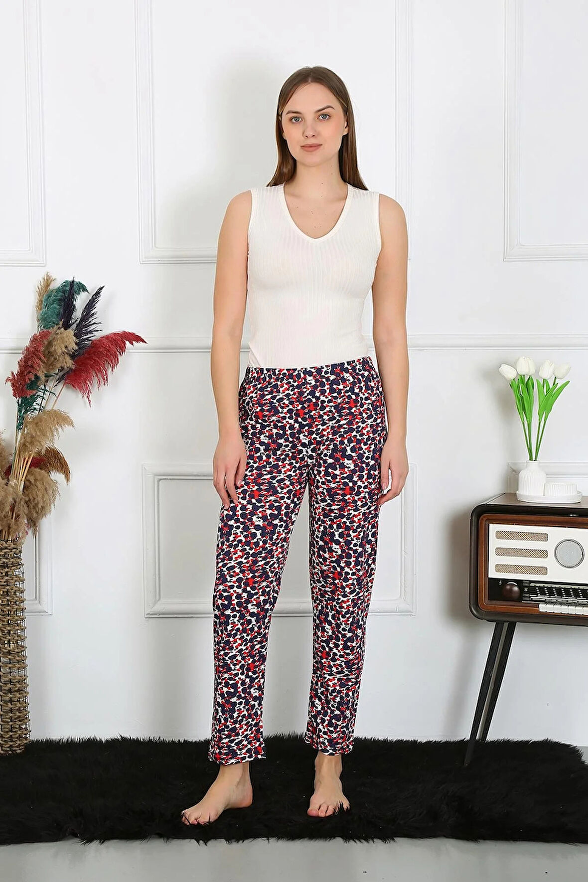 Moda Kadın Pamuklu Tek Alt Pijama