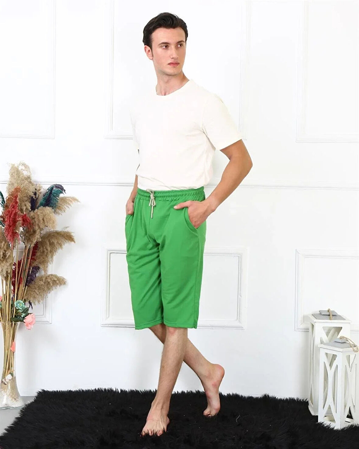 Moda Erkek Lakost Fıstık Yeşili Kapri