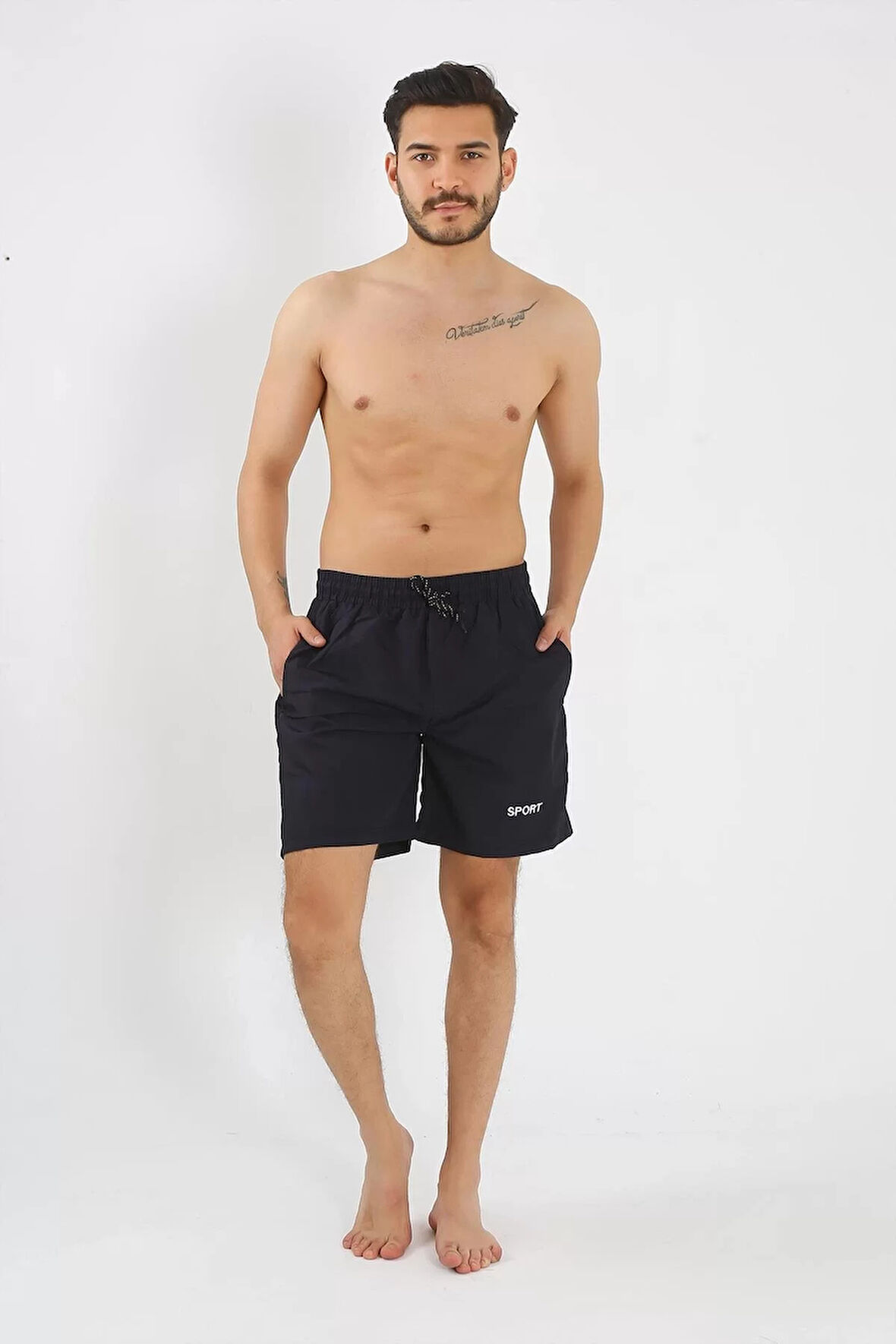 Moda Erkek Lacivert Deniz Şortu