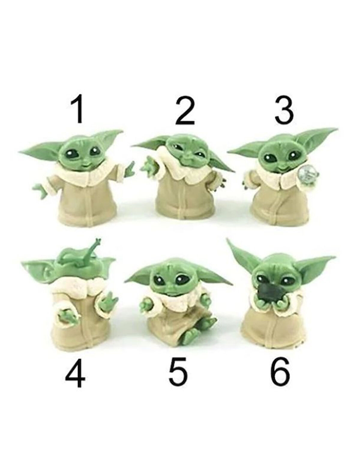 Star Wars 3D Baby Yoda Mini Figür Oyuncak 6cm 1 adet