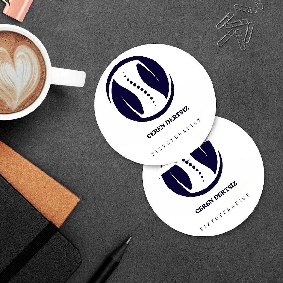 Fizyoterapistlere Özel 2’li MDF Bardak Altlığı Seti